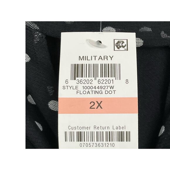 INC Concepts Black White Polka Dot Pullover 3/4 Sleeve Blouse Shirt Top 2X NWT - Picture 8 of 10